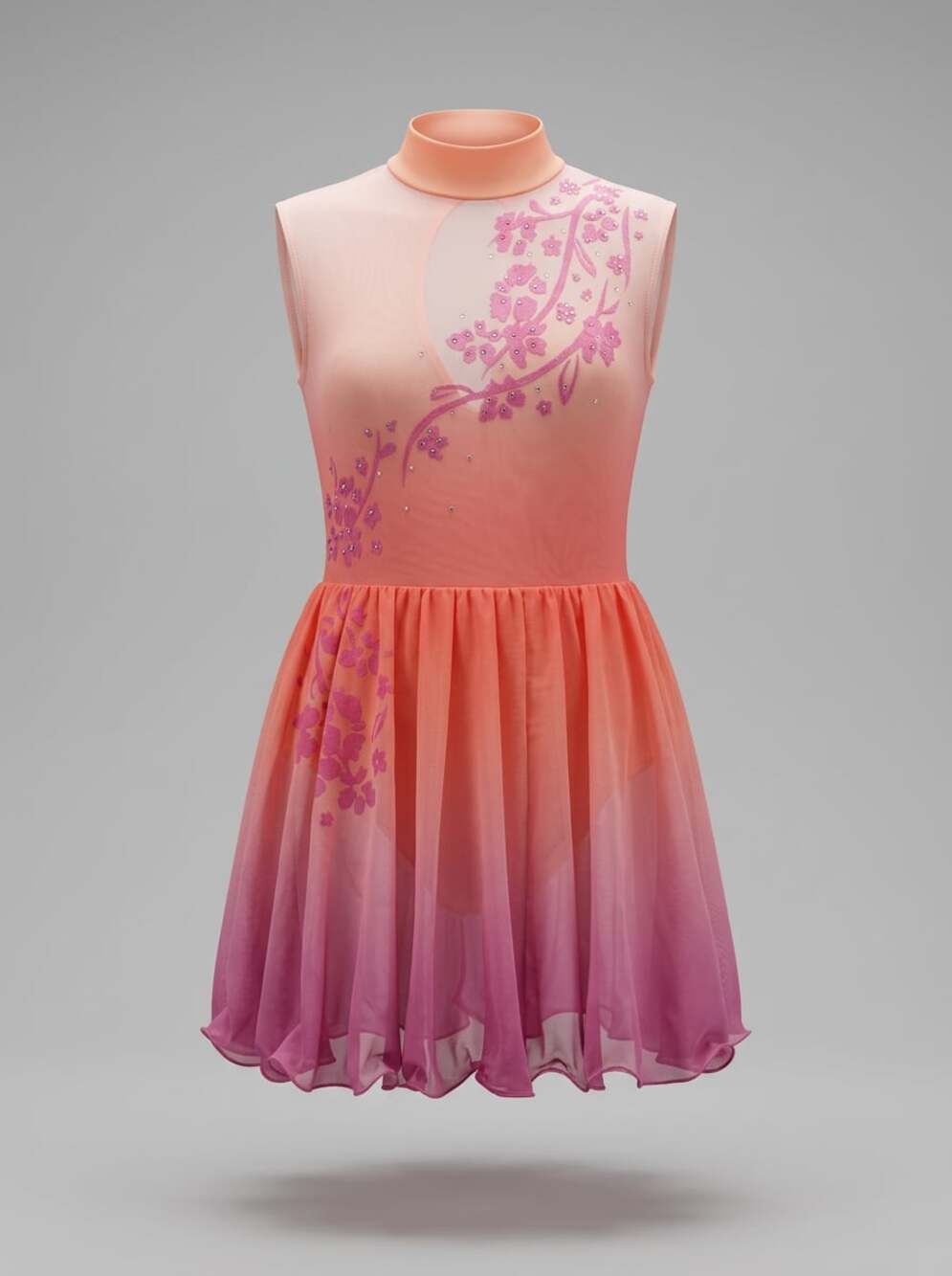 Weissman My Wish / I Hope You Dance Crystallised Ombré Mesh Dance Dress XL